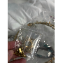 4.9-star customer review photo by L*****r, image 1 of 4 for Heart Shaped Resin Jewelry Dish With Natural Crystal Stones