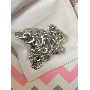 4.9-star customer review photo by E*****s, image 2 of 6 for 925 Sterling Silver Rhinestone Huggie Hoop Earrings