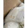 4.5-star customer review photo by M*****n, image 5 of 5 for Zircon Pearl Gold Plated Copper Huggie Hoop Earrings For Women