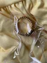 5-star customer review photo by T*****., image 1 of 2 for 18K Gold Plated Stainless Steel Square Rhinestone Ring