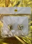 4.9-star customer review photo by C*****., image 3 of 4 for French Petal Drop Earrings With 925 Silver Post